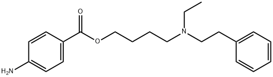 4-Aminobenzoic acid 4-(ethylphenethylamino)butyl ester Struktur