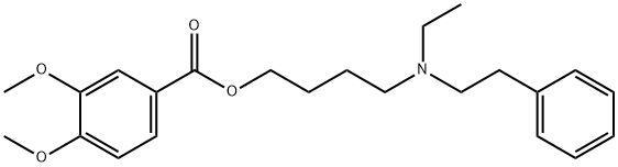 3,4-Dimethoxybenzoic acid 4-(ethylphenethylamino)butyl ester Struktur