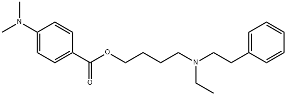 4-(Dimethylamino)benzoic acid 4-(ethylphenethylamino)butyl ester Struktur