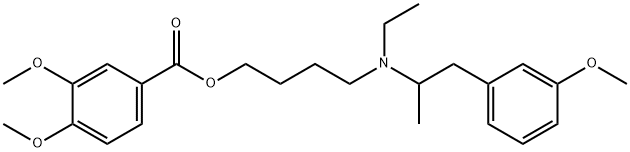 3,4-Dimethoxybenzoic acid 4-[ethyl[2-(3-methoxyphenyl)-1-methylethyl]amino]butyl ester Struktur