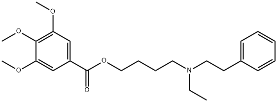 3,4,5-Trimethoxybenzoic acid 4-[ethyl(phenethyl)amino]butyl ester Struktur