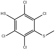 2,3,5,6-Tetrachloro-4-(methylthio)benzenethiol Struktur