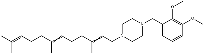 1-(2,3-Dimethoxybenzyl)-4-(3,7,11-trimethyl-2,6,10-dodecatrienyl)piperazine Struktur