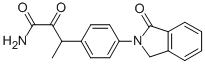 2-oxo-3-(4-(1-oxo-2-isoindolinyl)phenyl)butanamide Struktur