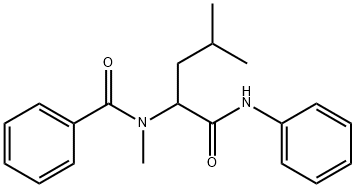 Benzamide, N-methyl-N-[3-methyl-1-[(phenylamino)carbonyl]butyl]- (9CI) Struktur