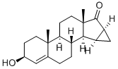 15,16-Dihydro-3-hydroxy-3'H-cycloprop[15,16]androsta-5,15-dien-17-one Struktur