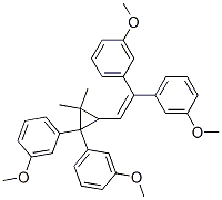 1,1'-[[2,2-Bis(3-methoxyphenyl)-3,3-dimethylcyclopropyl]ethenylidene]bis(3-methoxybenzene) Struktur