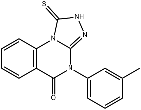 1-MERCAPTO-4-(3-METHYLPHENYL)[1,2,4]TRIAZOLO[4,3-A]QUINAZOLIN-5(4H)-ONE Struktur