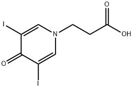 1,4-Dihydro-3,5-diiodo-4-oxo-1-pyridinepropionic acid Struktur