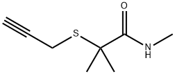 N,2-Dimethyl-2-(2-propynylthio)propionamide Struktur