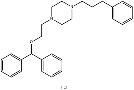 1-(2-DIPHENYLMETHOXYETHYL)-4-(3-PHENYLPROPYL)PIPERAZINE DIHYDROCHLORIDE Struktur