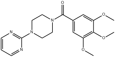 4-(2-Pyrimidinyl)-1-piperazinyl(3,4,5-trimethoxyphenyl) ketone Struktur