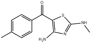 [4-amino-2-(methylamino)-1,3-thiazol-5-yl](4-methylphenyl)methanone Struktur