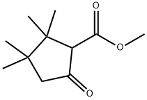 Cyclopentanecarboxylic acid, 2,2,3,3-tetramethyl-5-oxo-, methyl ester (9CI) Struktur