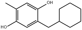 1,4-Benzenediol, 2-(cyclohexylmethyl)-5-methyl- (9CI) Struktur