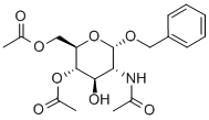 BENZYL-2-ACETAMIDO-2-DEOXY-4,6-DI-O-ACETYL-ALPHA-D-GLUCOPYRANOSIDE Struktur