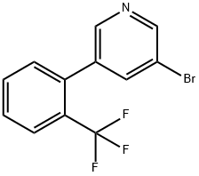 3-BROMO-5-(2-TRIFLUOROMETHYLPHENYL)PYRIDINE Struktur