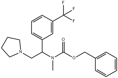 1-PYRROLIDIN-2-(3'-TRIFLUOROMETHYLPHENYL)-2-(N-CBZ-N-METHYL)AMINO-ETHANE
 Struktur