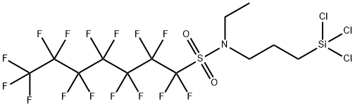 N-ethyl-1,1,2,2,3,3,4,4,5,5,6,6,7,7,7-pentadecafluoro-N-[3-(trichlorosilyl)propyl]heptane-1-sulphonamide Struktur