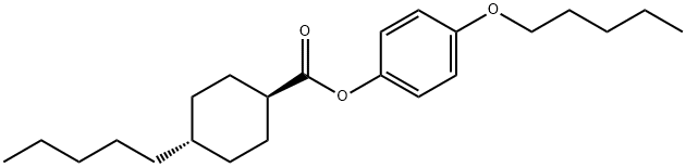 4-n-Pentyloxyphenyl 4-trans-n-pentylcyclohexanecarboxylate Struktur