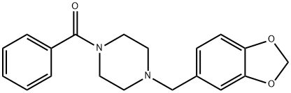 1-(1,3-Benzodioxol-5-ylmethyl)-4-benzoylpiperazine Struktur