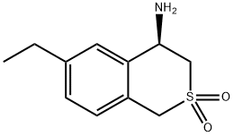 1H-2-Benzothiopyran-4-amine,6-ethyl-3,4-dihydro-,2,2-dioxide,(4R)-(9CI) Struktur