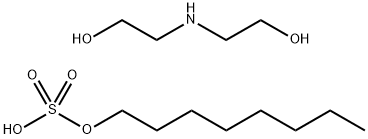 bis(2-hydroxyethyl)ammonium octyl sulphate Struktur