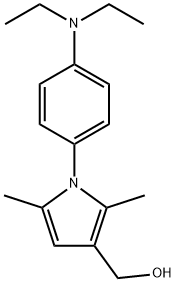 1-[4-(DIETHYLAMINO)PHENYL]-2,5-DIMETHYL-1H-PYRROLE-3-METHANOL Struktur