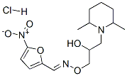 5-nitro-2-furaldehyde O-[3-(2,6-dimethylpiperidino)-2-hydroxypropyl]oxime monohydrochloride Struktur