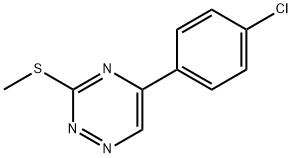 5-(p-Chlorophenyl)-3-methylthio-1,2,4-triazine Struktur