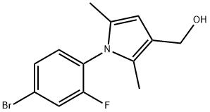 1-(4-BROMO-2-FLUOROPHENYL)-2,5-DIMETHYL-1H-PYRROLE-3-METHANOL Struktur