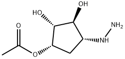 1,2,3-Cyclopentanetriol,4-hydrazino-,1-acetate,(1S,2S,3S,4R)-(9CI) Struktur