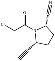 2-Pyrrolidinecarbonitrile, 1-(chloroacetyl)-5-ethynyl-, (2S,5R)- (9CI) Struktur