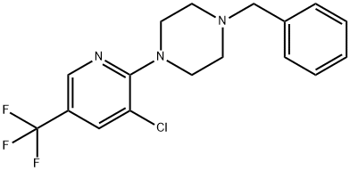 1-Benzyl-4-[3-chloro-5-(trifluoromethyl)-2-pyridinyl]piperazine Struktur