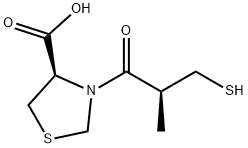 (4R)-3-((2S)-3-mercapto-2-methylpropanoyl)-4- thiazolidinecarboxylic acid Struktur