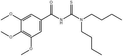 N,N-Dibutyl-N'-(3,4,5-trimethoxybenzoyl)thiourea Struktur