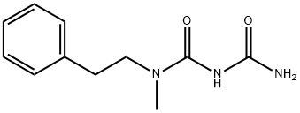 1-Methyl-1-(2-phenylethyl)biuret Struktur