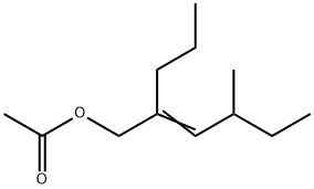 4-methyl-2-propylhex-2-enyl acetate Struktur