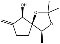 1,3-Dioxaspiro[4.4]nonan-6-ol,2,2,4-trimethyl-7-methylene-,(4S,5S,6R)-(9CI) Struktur