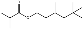 2-Methylpropanoic acid 3,5,5-trimethylhexyl ester Struktur