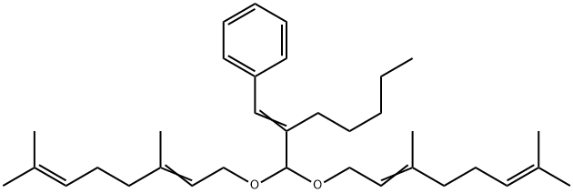 [2-[bis[(3,7-dimethyl-2,6-octadienyl)oxy]methyl]-1-heptenyl]benzene Struktur