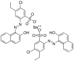 barium bis[5-chloro-4-ethyl-2-[(2-hydroxy-1-naphthyl)azo]benzenesulphonate] Struktur