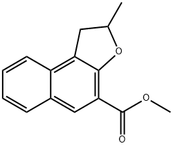 1,2-Dihydro-2-methylnaphtho[2,1-b]furan-4-carboxylic acid methyl ester Struktur