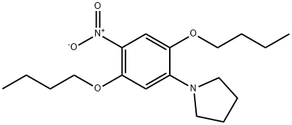 1-(2,5-dibutoxy-4-nitrophenyl)pyrrolidine Struktur