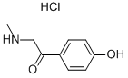 1-(4-hydroxyphenyl)-2-(methylamino)ethan-1-one hydrochloride Struktur