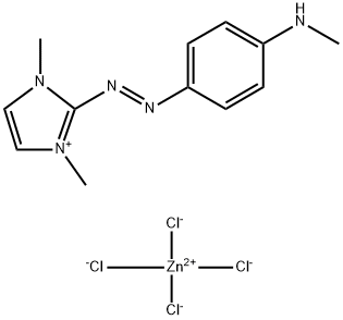 bis[1,3-dimethyl-2-[[4-(methylamino)phenyl]azo]-1H-imidazolium] tetrachlorozincate(2-) Struktur