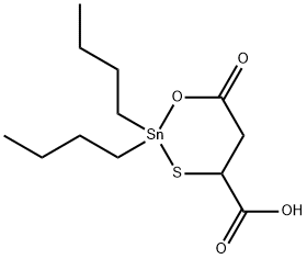 2,2-dibutyl-6-oxo-1,3,2-oxathiastanninane-4-carboxylic acid Struktur