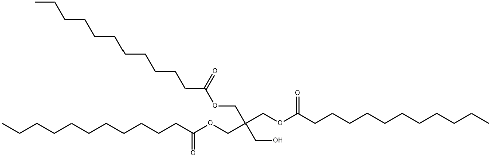 2-(hydroxymethyl)-2-[[(1-oxododecyl)oxy]methyl]propane-1,3-diyl dilaurate Struktur