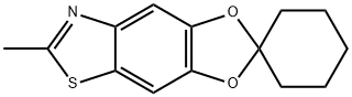 6'-methylspiro[cyclohexane-1,2'-[1,3]dioxolo[4,5-f]benzothiazole] Struktur