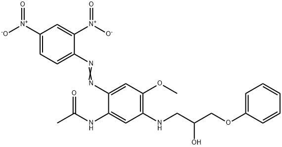 N-[2-[(2,4-dinitrophenyl)azo]-5-[(2-hydroxy-3-phenoxypropyl)amino]-4-methoxyphenyl]acetamide Struktur